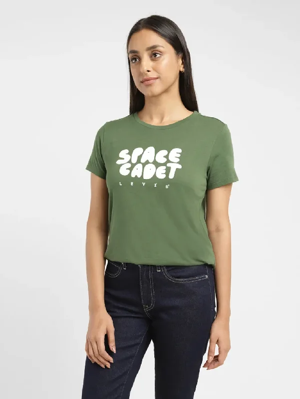 Act Fast Women's Printed Crew Neck T-shirt