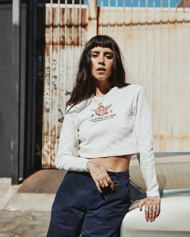 Exclusive Offer Since Day One Waffle Henley - Off White
