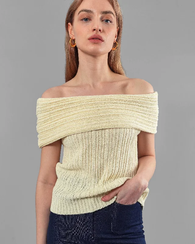 Mega Discount Hailie Off-Shoulder Knit Top