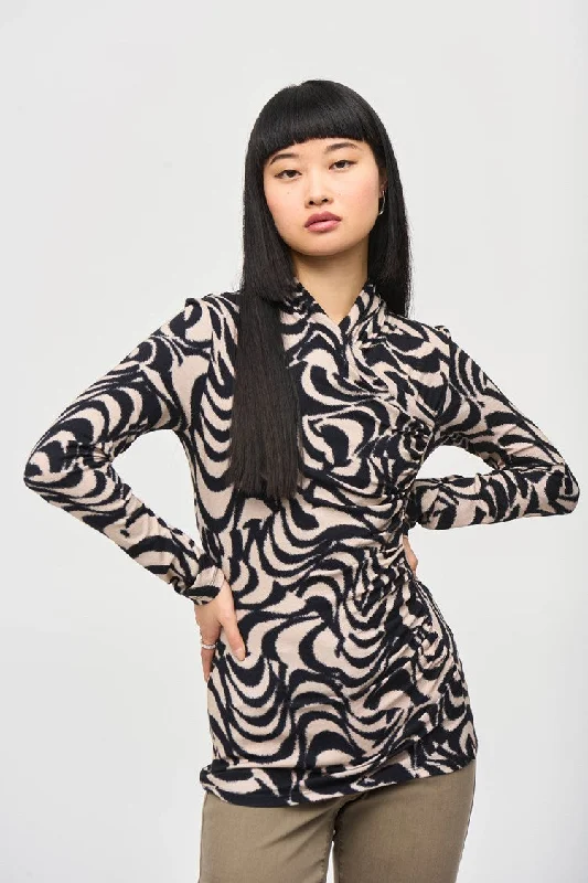 Unmissable Sale Joseph Ribkoff Jersey Abstract Print Fitted Top