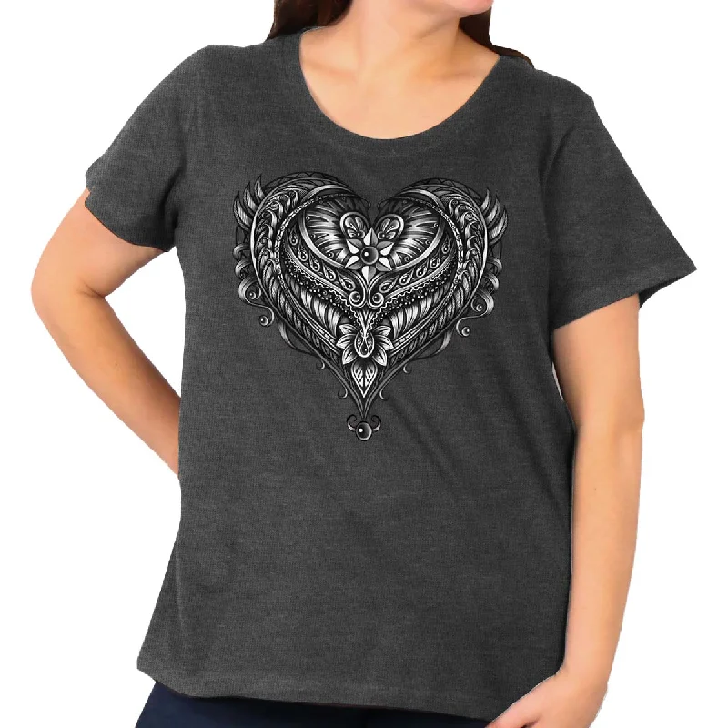 Weekend Savings Sensation Hot Leathers GLD1507 Ornate Angel Wings Curvy Ladies T-Shirt Weekend Savings Sensation Hot Leathers GLD1507 Ornate Angel Wings Curvy Ladies T-Shirt