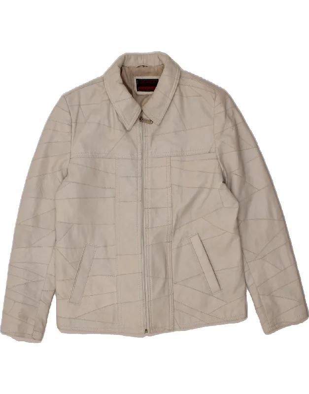 Flash Deals VINTAGE Womens Bomber Jacket UK 20 2XL White