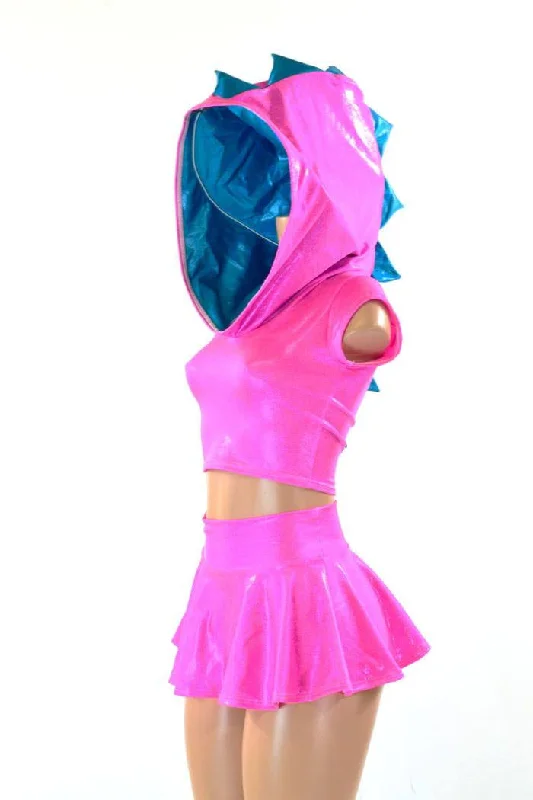 Weekend Savings Extravaganza Pink & Peacock Dragon Hoodie & Skirt
