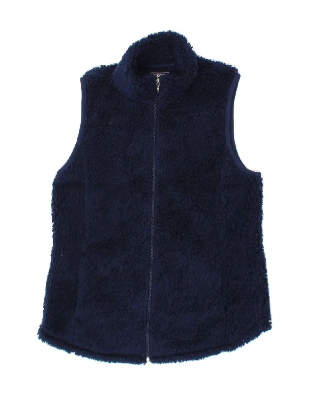 Weekend Deal IZOD Womens Fleece Gilet UK 10 Small Navy Blue Polyester