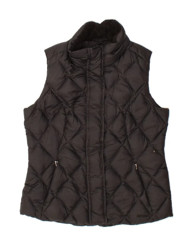 New Markdowns EDDIE BAUER Womens Padded Gilet UK 10 Small Black Nylon