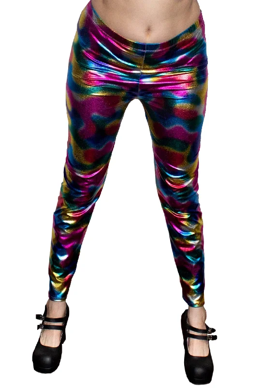 Blowout Deals Metallic Rainbow Leggings