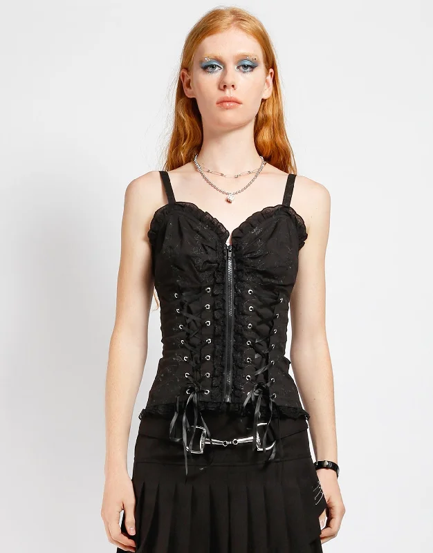 Today’s Deal SKULL EMBROIDERY CORSET
