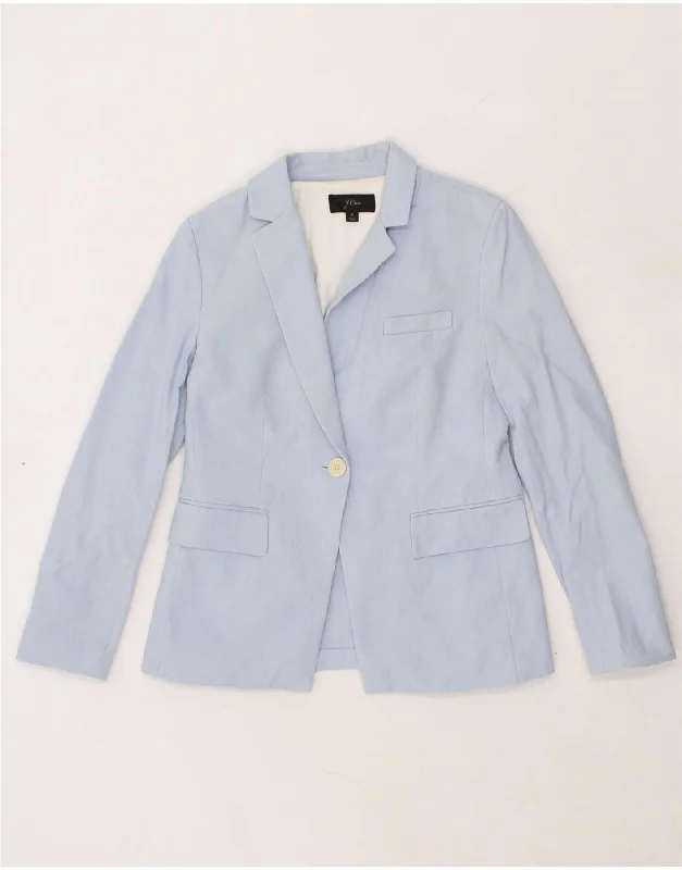 Early Access J. CREW Womens 1 Button Blazer Jacket US 2 XS Blue Cotton
