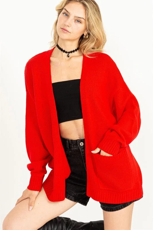 Weekend Discounts You Deserve True Story Open Front Cardigan Sweater