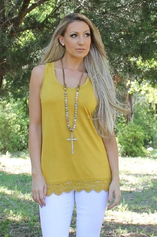 Bonus Savings Tank Top with Crochet