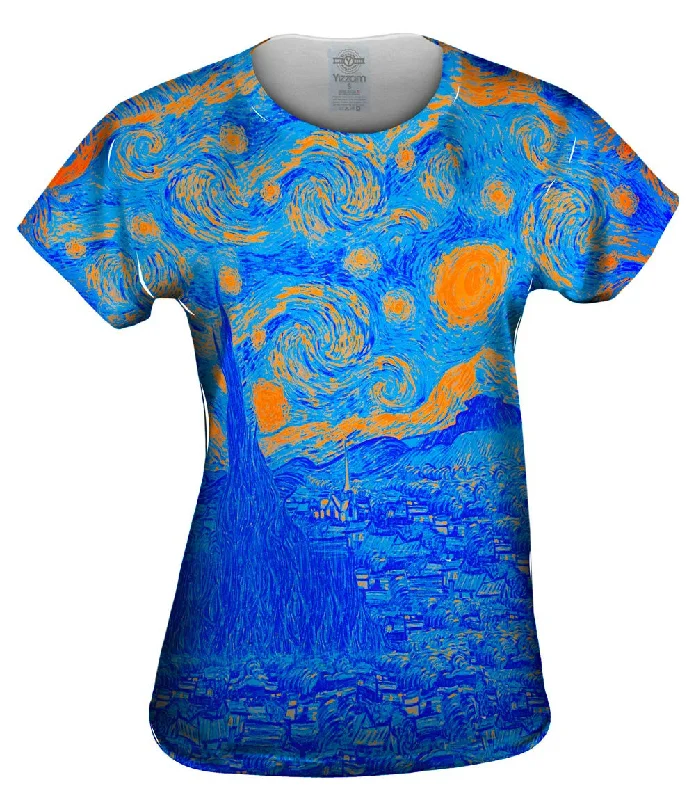 Massive Savings Pop Art - "Van Gogh Starry Night Orange Blue" (1889)