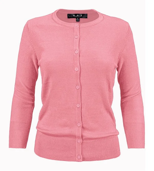 Amazing Deals Crewneck Button Down Knit Cardigan Sweater