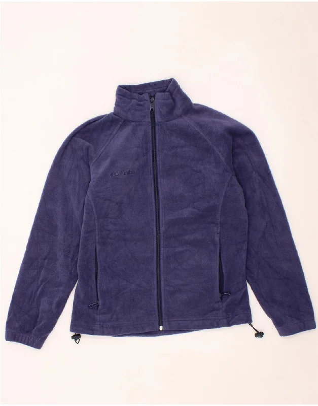Daily Specials COLUMBIA Womens Fleece Jacket UK 14 Medium Navy Blue Polyester