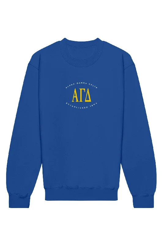 Act Fast Alpha Gamma Delta Emblem Crewneck Sweatshirt