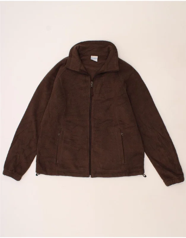 Deal of the Day COLUMBIA Womens Fleece Jacket UK 18 XL Brown Polyester