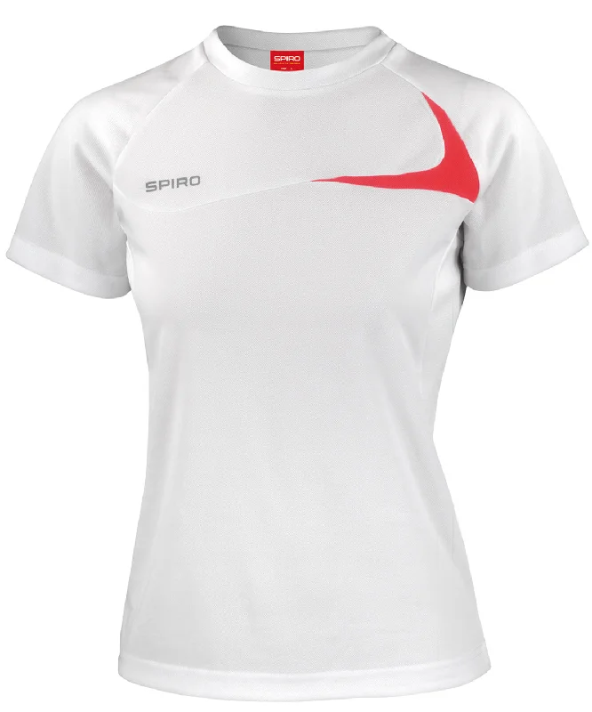 Weekend Bargains to Sizzle Womens Spiro dash training shirt | White/Red