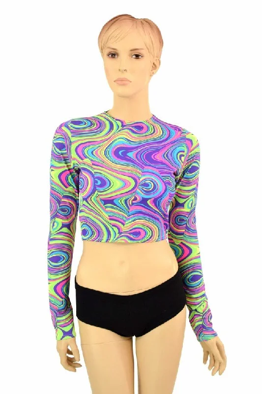 Weekend Deals That Sizzle Neon Glow Worm Crop Top