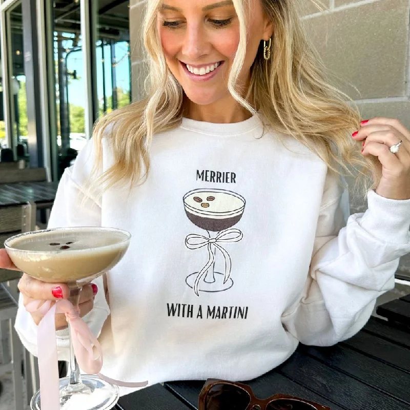 Weekend Savings Bonanza 'Merrier With An Espresso Martini' Crewneck Sweatshirt