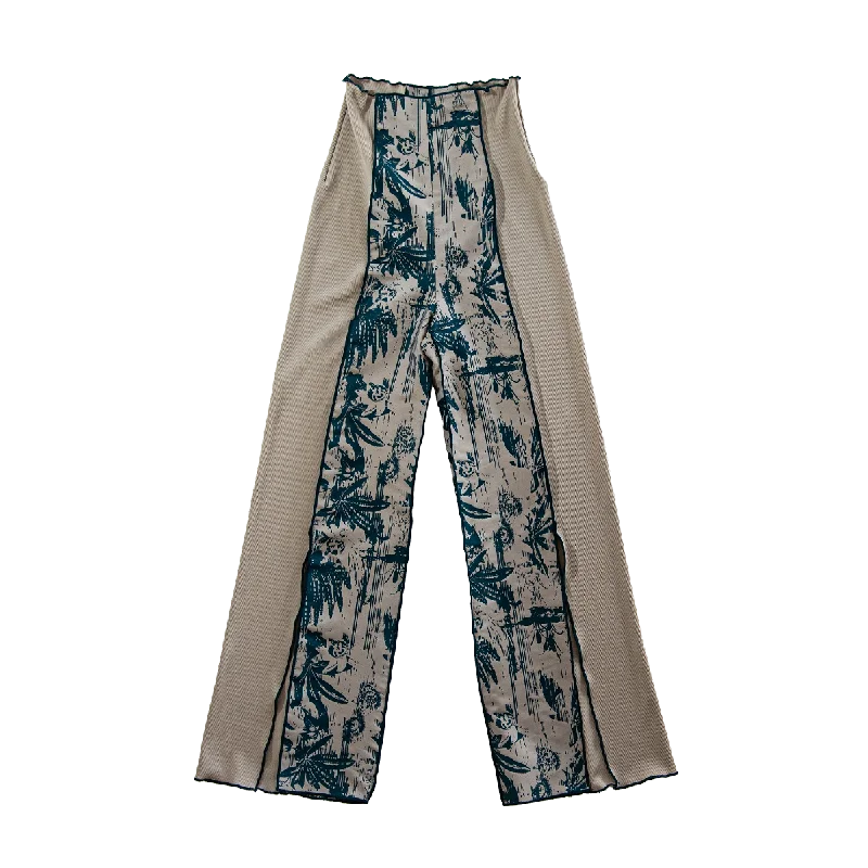 Super Deal River slit pants / Greige 【reversible】