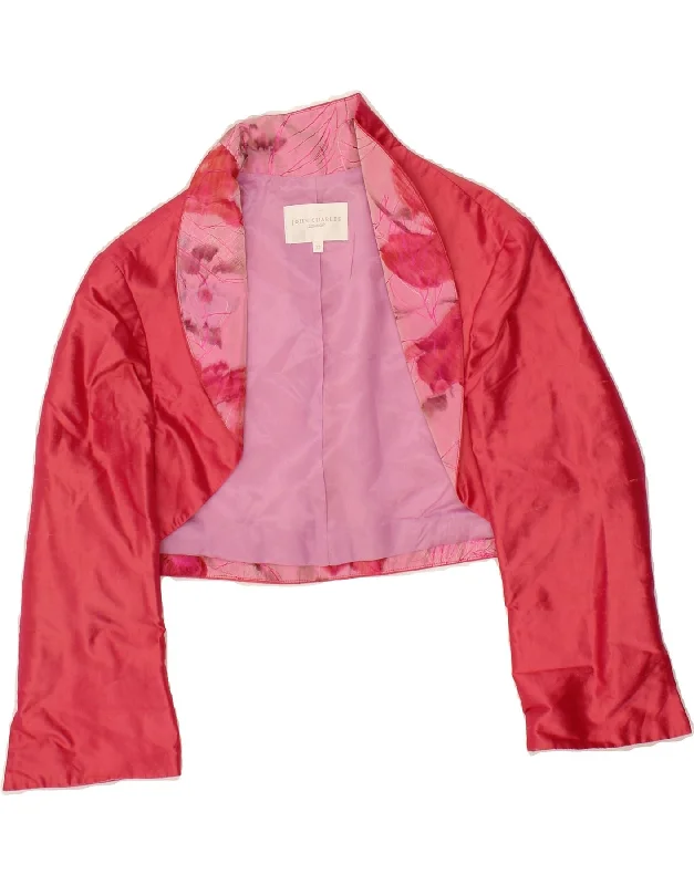 Online Exclusive VINTAGE Womens 3/4 Sleeve Bolero Jacket UK 12 Medium Red Floral Silk Online Exclusive VINTAGE Womens 3/4 Sleeve Bolero Jacket UK 12 Medium Red Floral Silk