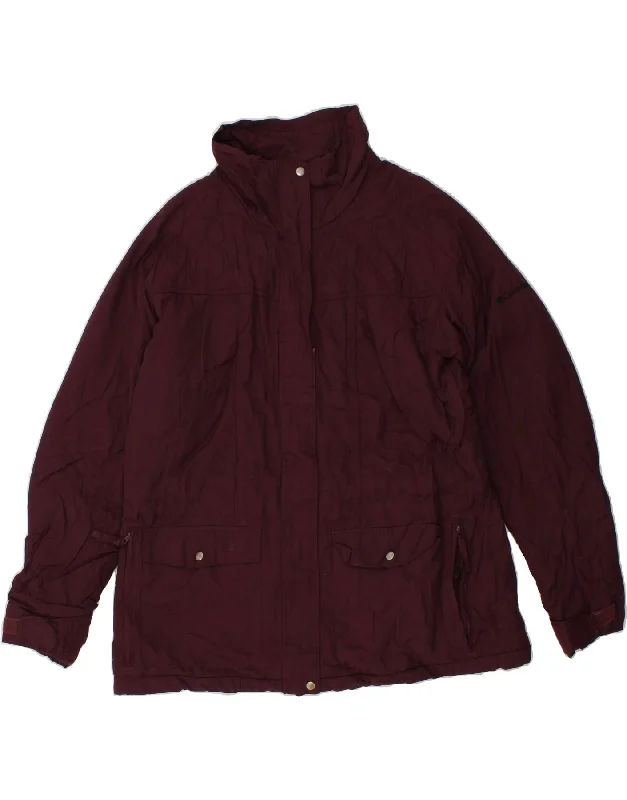 Amazing Deals COLUMBIA Womens Rain Jacket UK 18 XL Purple Nylon