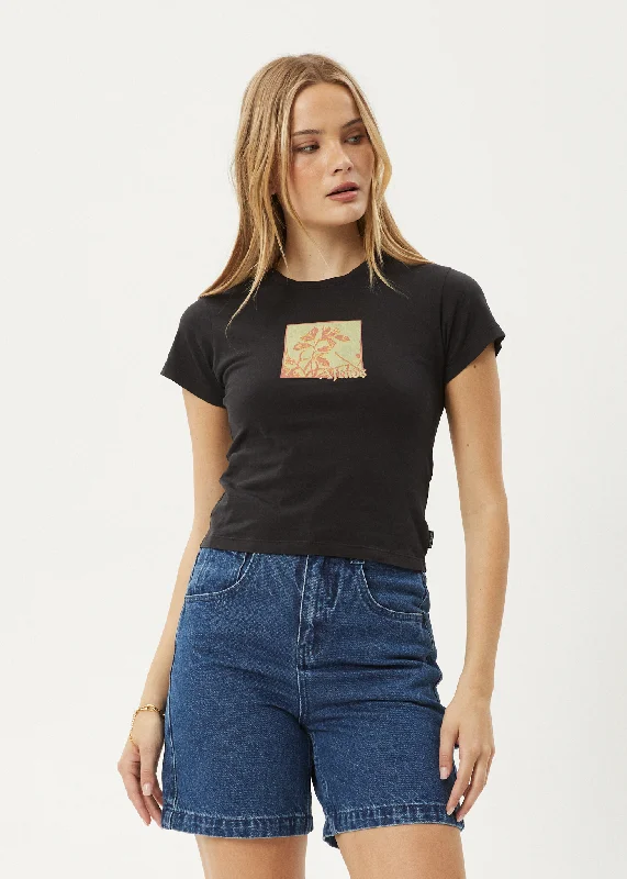 Daily Deals AFENDS Womens Ivy - Recyled Baby Tee - Stone Black