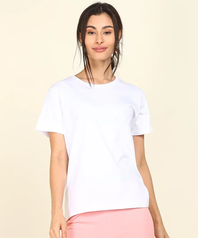 New Deal Young Trendz Womens Regular Fit Solid Tshirt