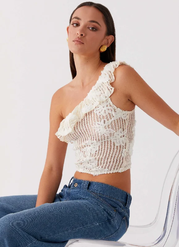 Markdowns Juilette One Shoulder Top - Ivory