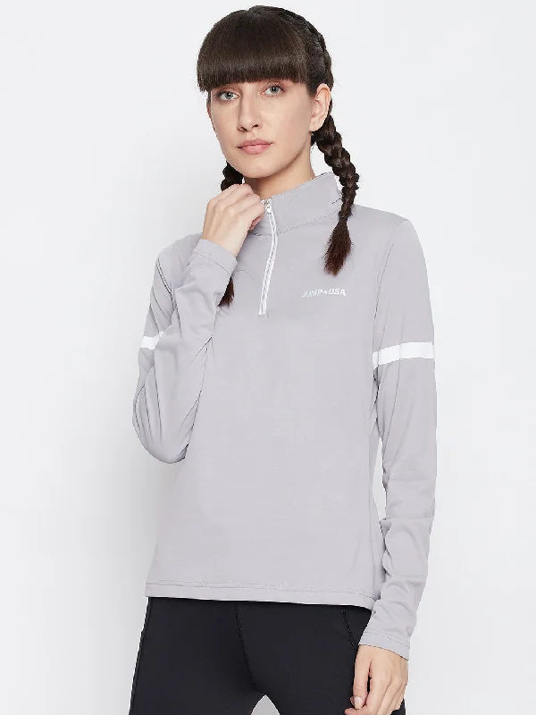 New Deals JUMP USA Women'S Solid Full Sleeve T-Shirt