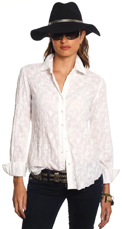 Overstock Sale Cino Trellis Embroidered Button Down Shirt