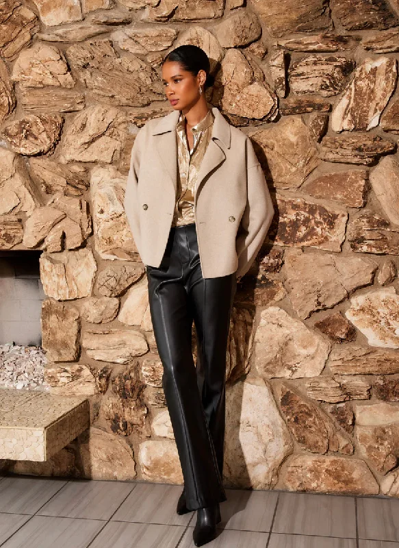 Loyalty Reward Cropped Jacket in Sand