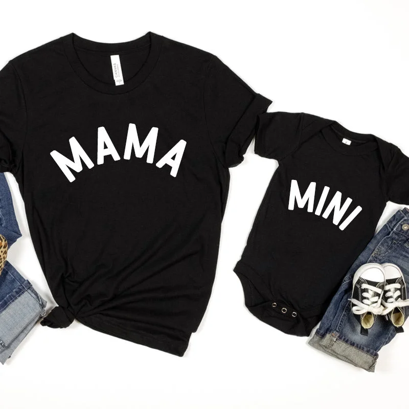 Limited Time Mama & Mini Classic Matching Black T-Shirt & Bodysuits