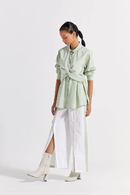 Bonus Savings Front Twist Shirt - Mint