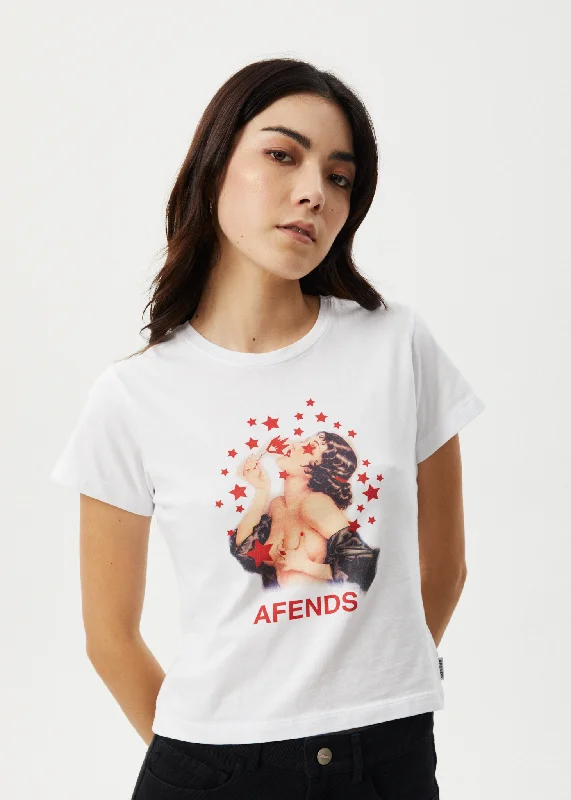 Overstock Sale AFENDS Womens Dixie -  Baby Tee - White