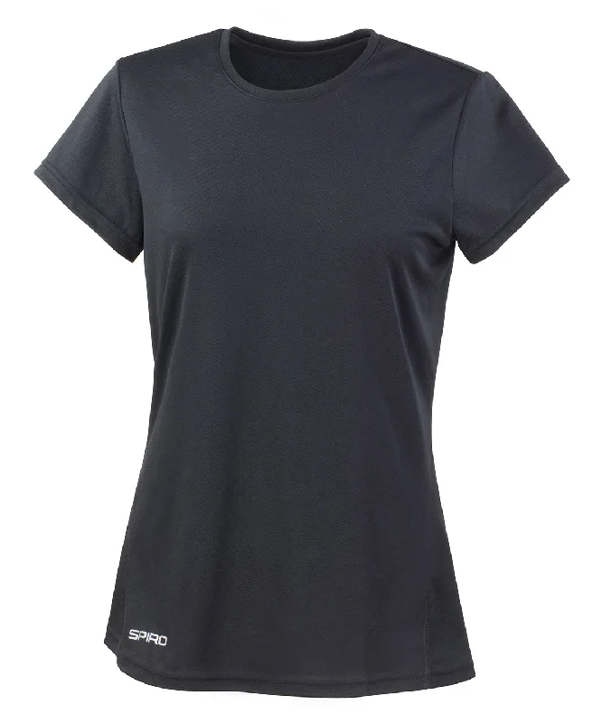Weekend Specials to Cherish Womens Spiro quick-dry short sleeve t-shirt | Black