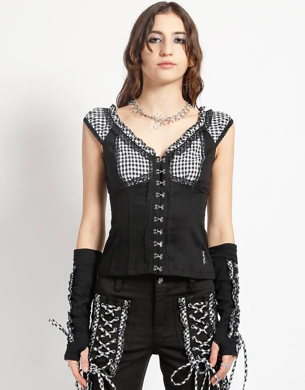 Online Exclusive BO PEEP CAP SLEEVE CORSET WHITE