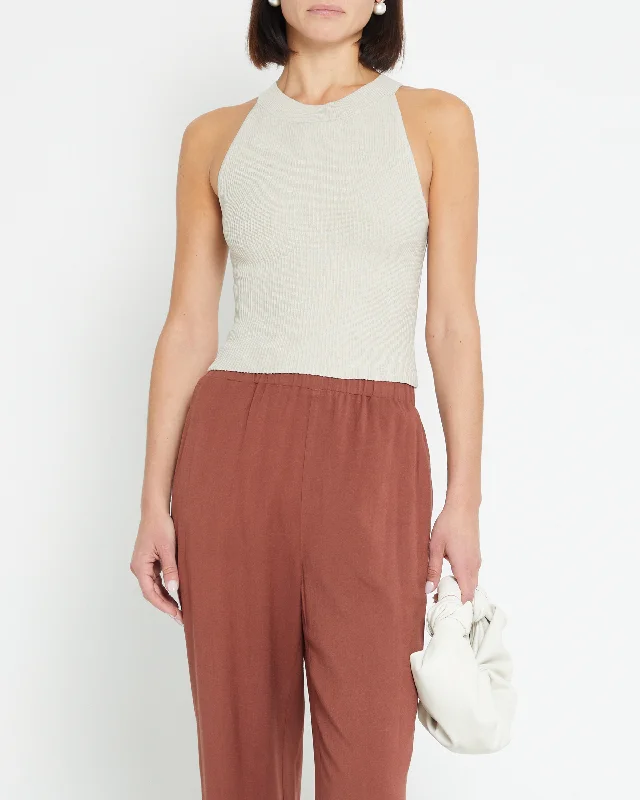 Great Deals Sculpting Knit Halter Top