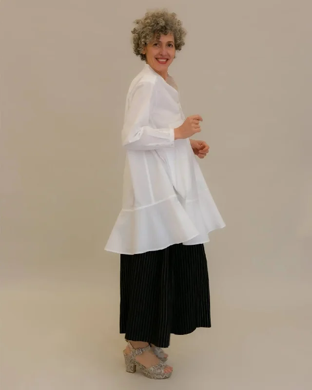 Limited Time Freedom Flounce Tunic Shirt, White