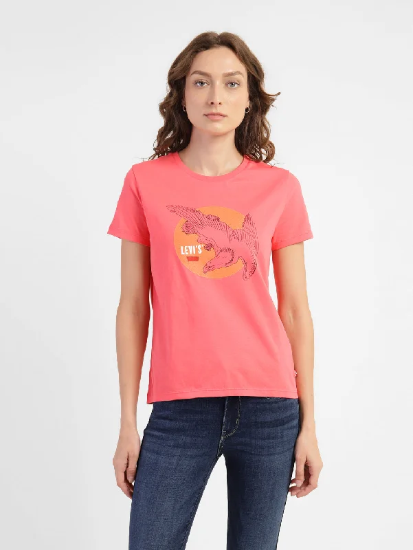 Final Clearance Women's Graphic Crew Neck  T-shirt