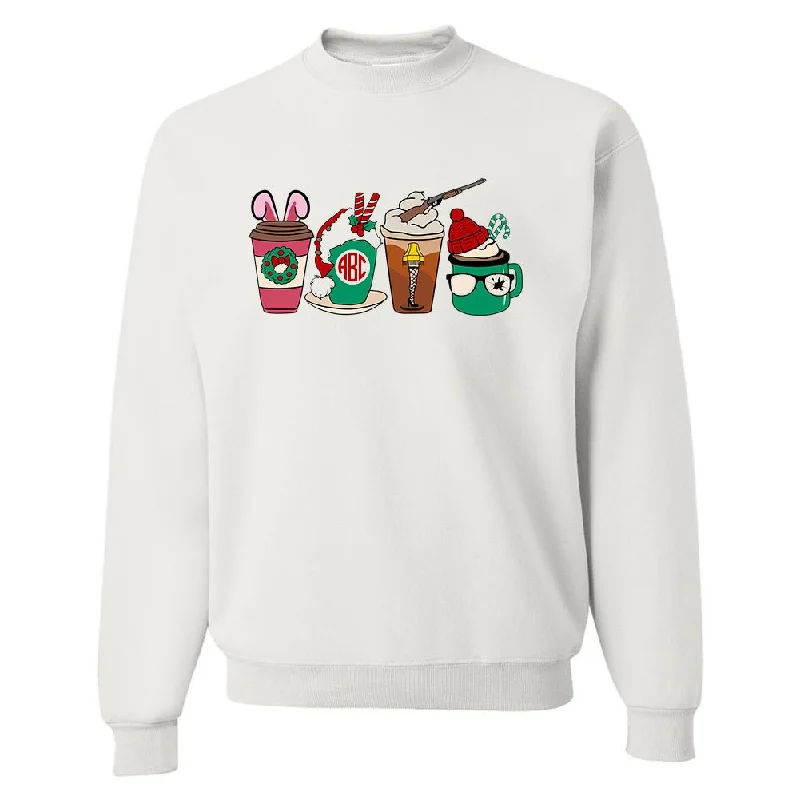 Weekend Discounts to Relish Monogrammed 'A Christmas Story Movie Cups' Crewneck Sweatshirt