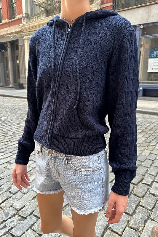 Last Chance Ayla Cable Knit Hoodie