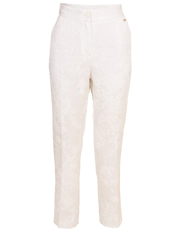 Weekend Bargains Galore White Cropped Pant