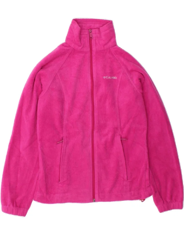 Bonus Offer COLUMBIA Womens Fleece Jacket UK 6 XS Pink Polyester