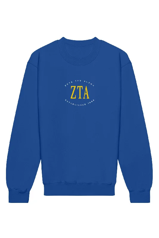 Best Bargains Zeta Tau Alpha Emblem Crewneck Sweatshirt