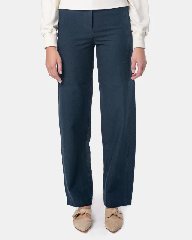 Weekend Deals That Dazzle High Waisted Denim Pants in Petrol Blue