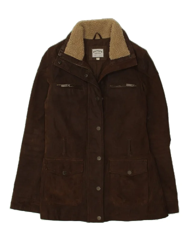 Blowout Sale FAT FACE Womens Utility Jacket UK 10 Small Brown Polyester