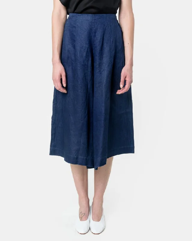 Daily Special Herringbone Culotte in Indigo