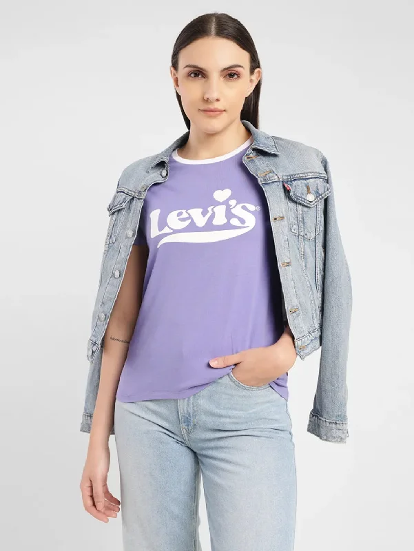 Limited Edition Women's Brand Logo Crew Neck T-shirt