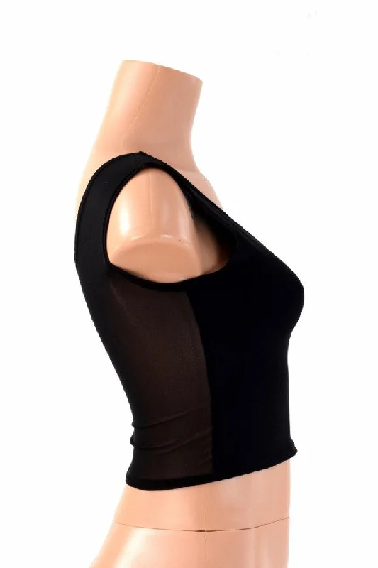 Super Sale Two Tone Reversible Tank Crop Top