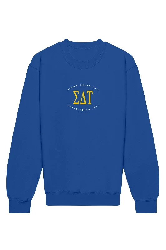 Weekend Discounts to Indulge In Sigma Delta Tau Emblem Crewneck Sweatshirt